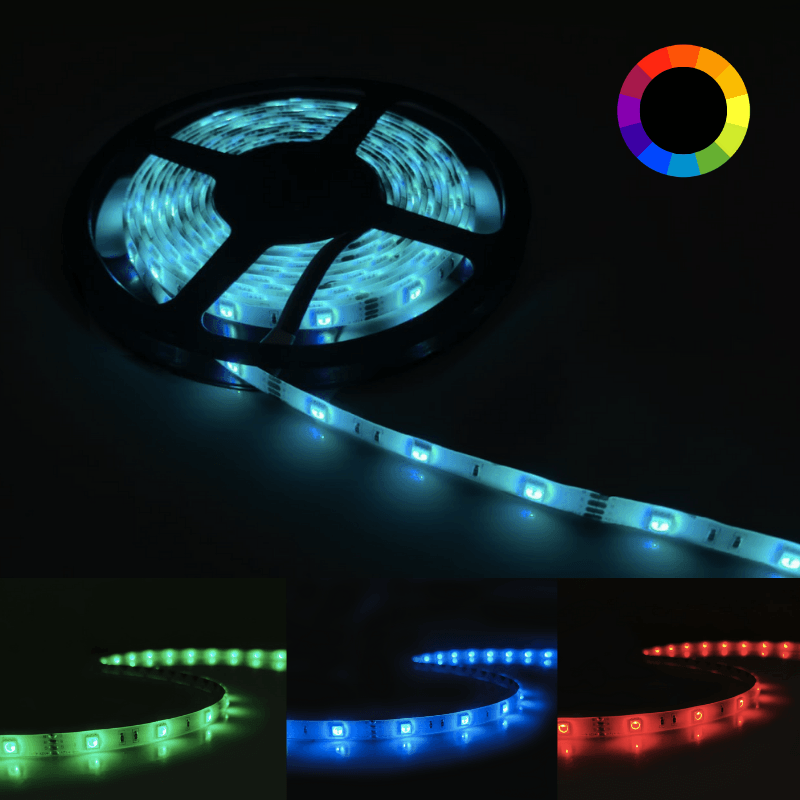 Kit Ruban LED pour Chambre 24V 5050 RGB à 30 LEDs/m - 5 à 20m
