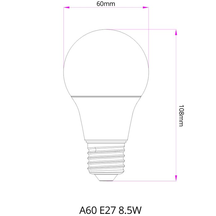 Ampoule E27 LED 8.5W A60 (Pack de 10) - Silamp France