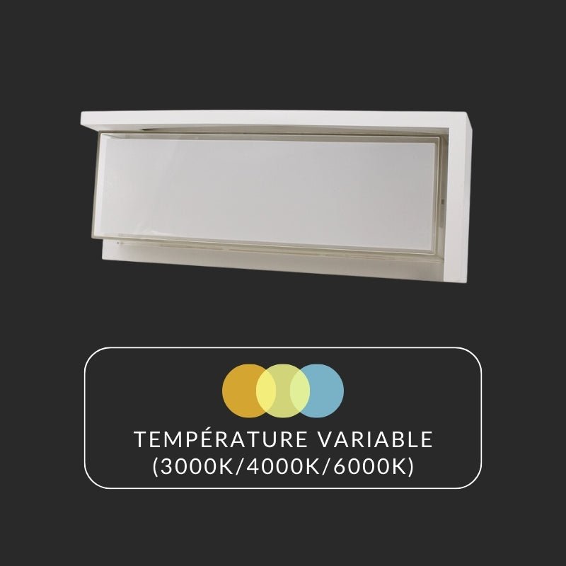 Applique LED Murale Extérieure Blanche 24W Température de Couleur Variable - 3000K/4000K/6000K - Silamp France