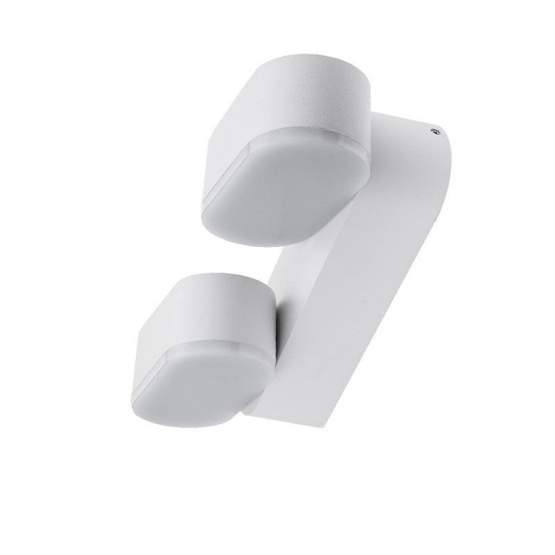 Applique Murale Double Blanche LED 12W IP54 Orientable Ovale - Silamp France