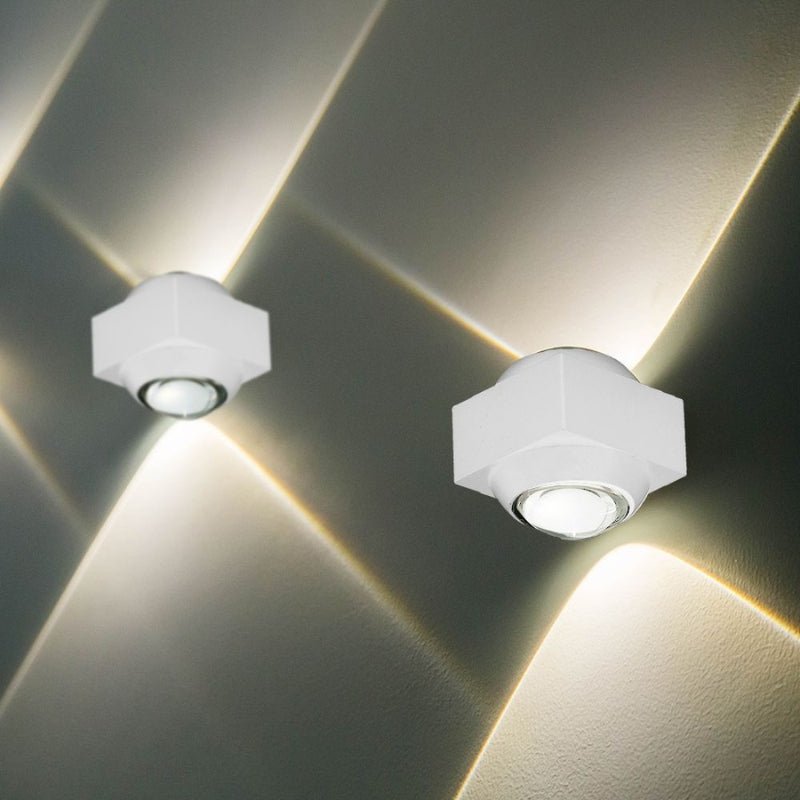 Applique Murale Led COB Double Faisceaux Corps Blanc - Silamp France