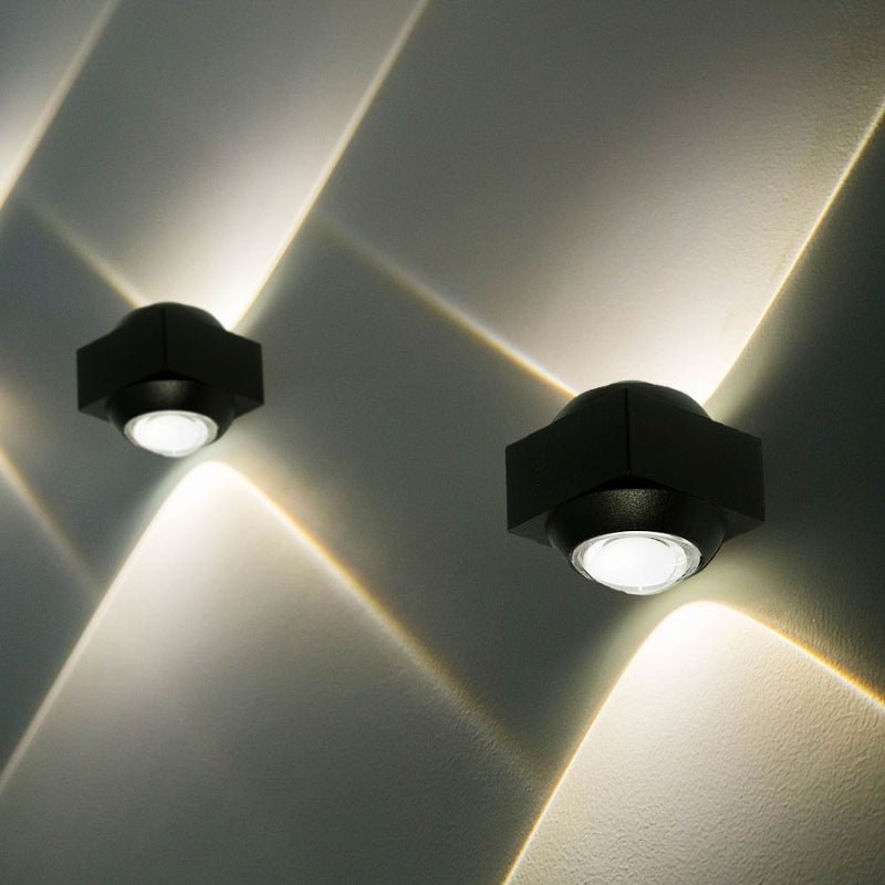 Applique Murale Led COB Double Faisceaux Corps Noir - Silamp France