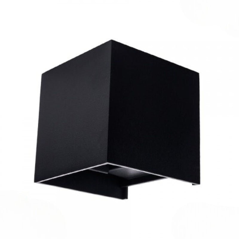 Applique Murale Noire Design LED 12W IP54 Carré - Silamp France