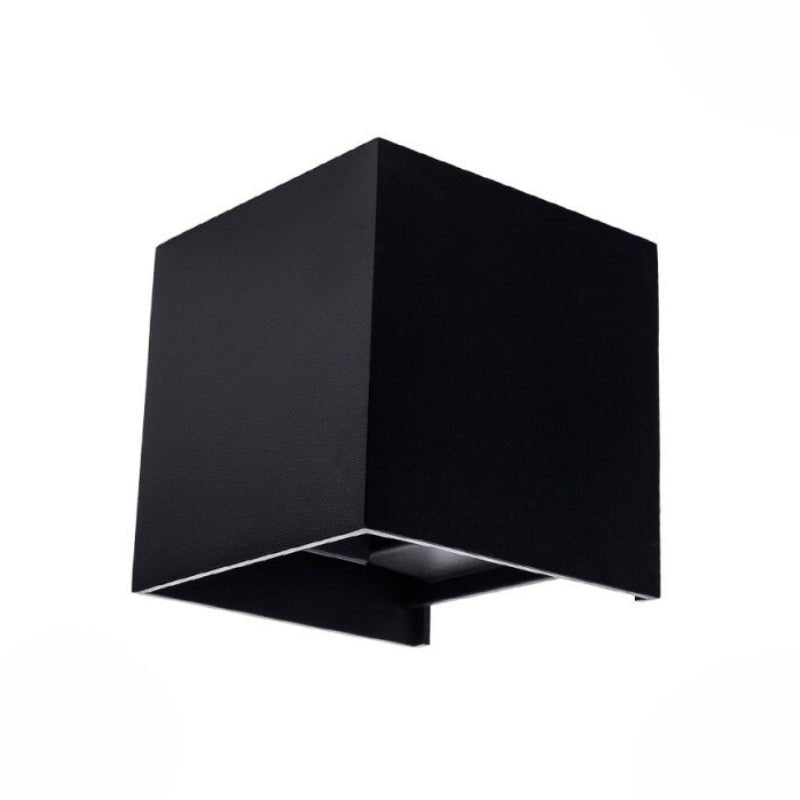 Applique Murale Noire Design LED 6W IP54 Carré - Silamp France