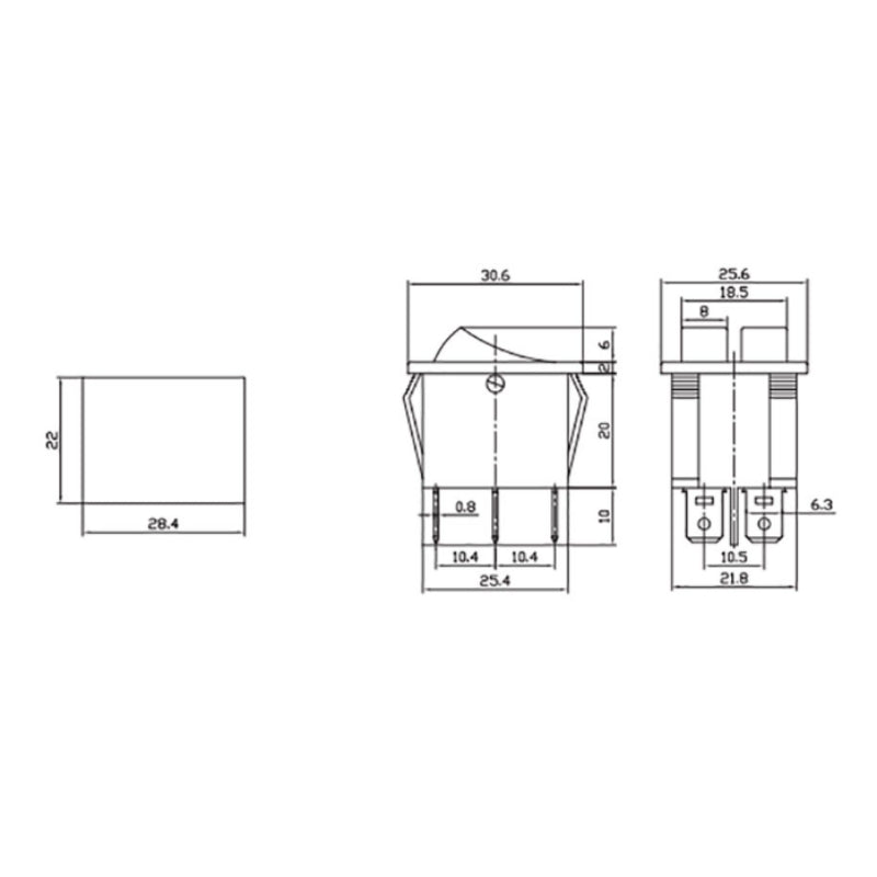 Interrupteur Double 15A 250V Vert - Silamp France