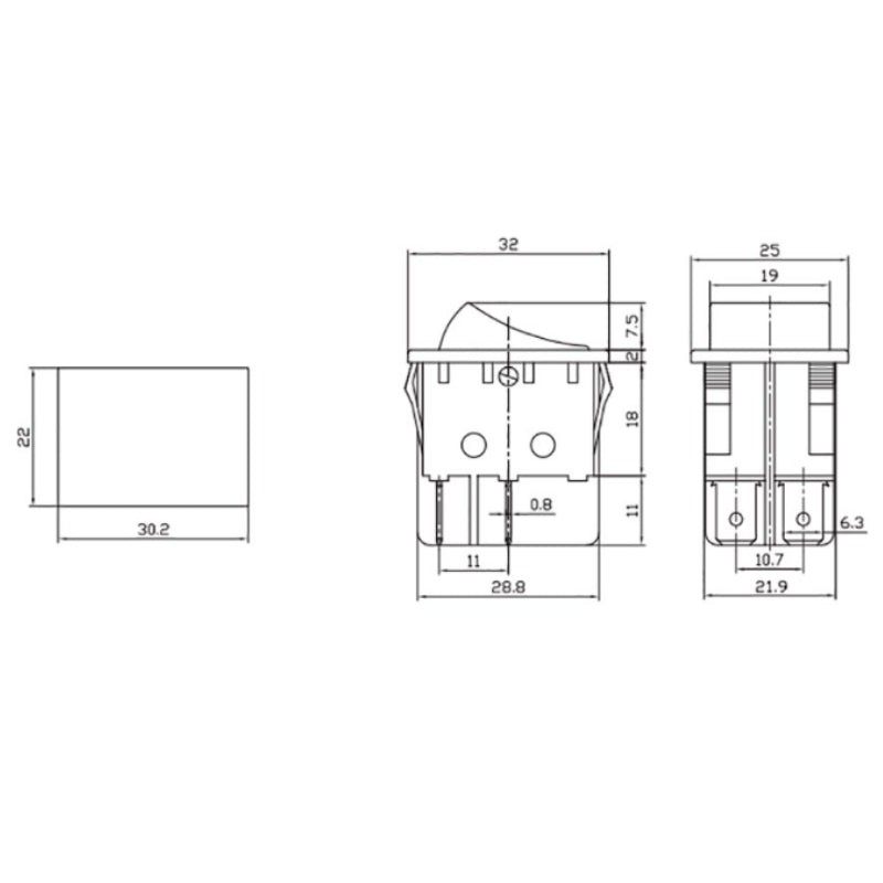 Interrupteur Simple Bipolaire 15A 250V Vert - Silamp France