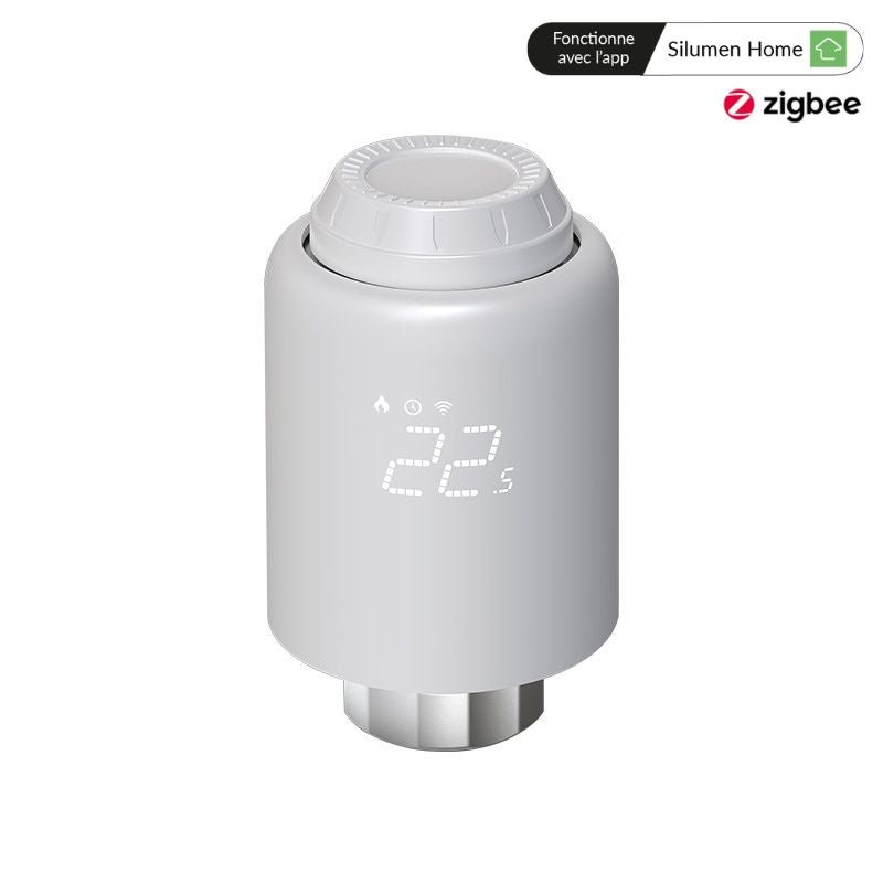 Kit de 2 Têtes Thermostatiques Connectées Universelle + Passerelle ZigBee - Silamp France