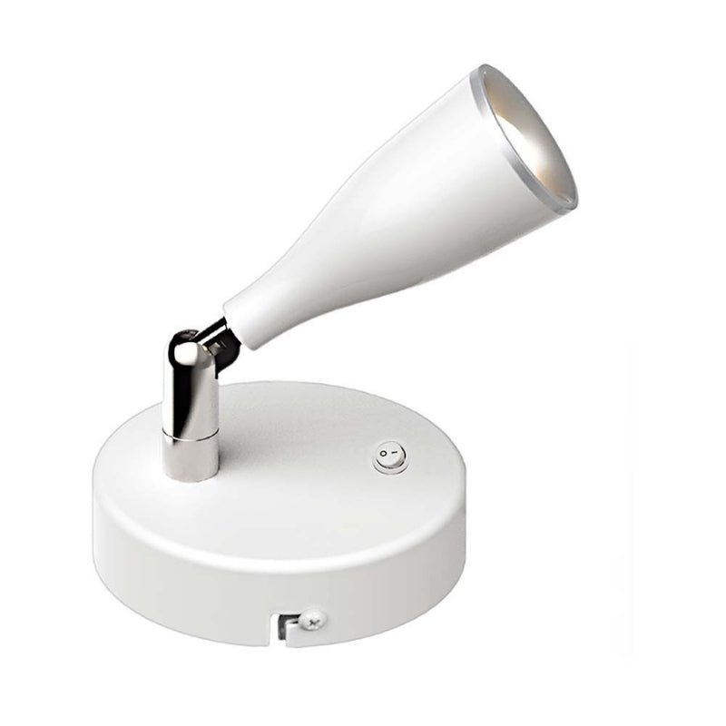 Lampe Murale 4.5W avec Interrupteur Blanc/Argent - Silamp France