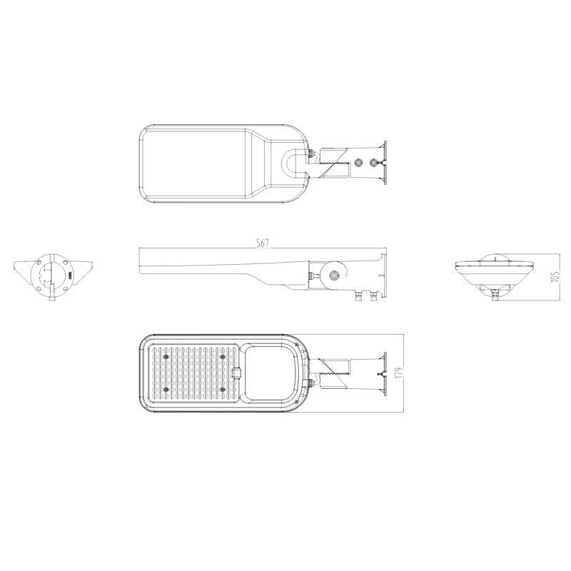 Luminaire LED Urbain 100W IP65 120lm/W - Silamp France