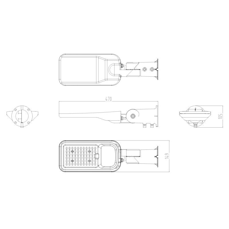 Luminaire LED Urbain 50W IP65 120lm/W - Silamp France