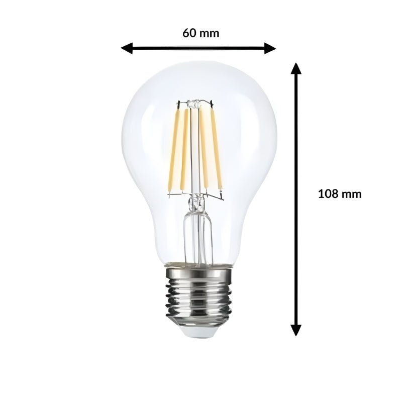 Pack de 3 Ampoules LED E27 A60 3.8W Filament Classe Énergétique A - Silamp France