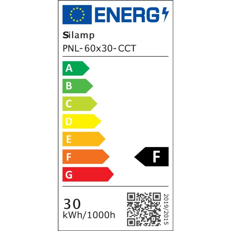 Panneau LED CCT 60x30cm BLANC 30W - 3000K/4000K/6000K (Pack de 6) - Silamp France