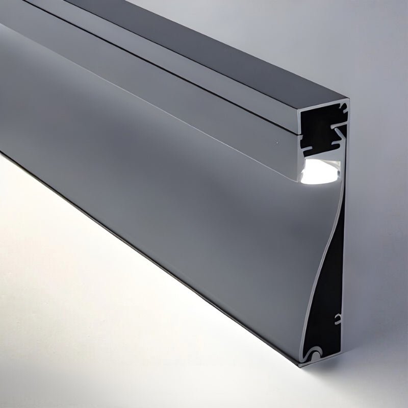 Profilé Aluminium Plinthe Couleur Gris Métallique 2M pour Ruban LED 10mm - Silamp France