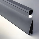 Profilé Aluminium Plinthe Couleur Gris Métallique 2M pour Ruban LED 10mm