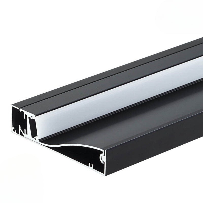 Profilé Aluminium Plinthe Couleur Noir 2M pour Ruban LED 10mm - Silamp France