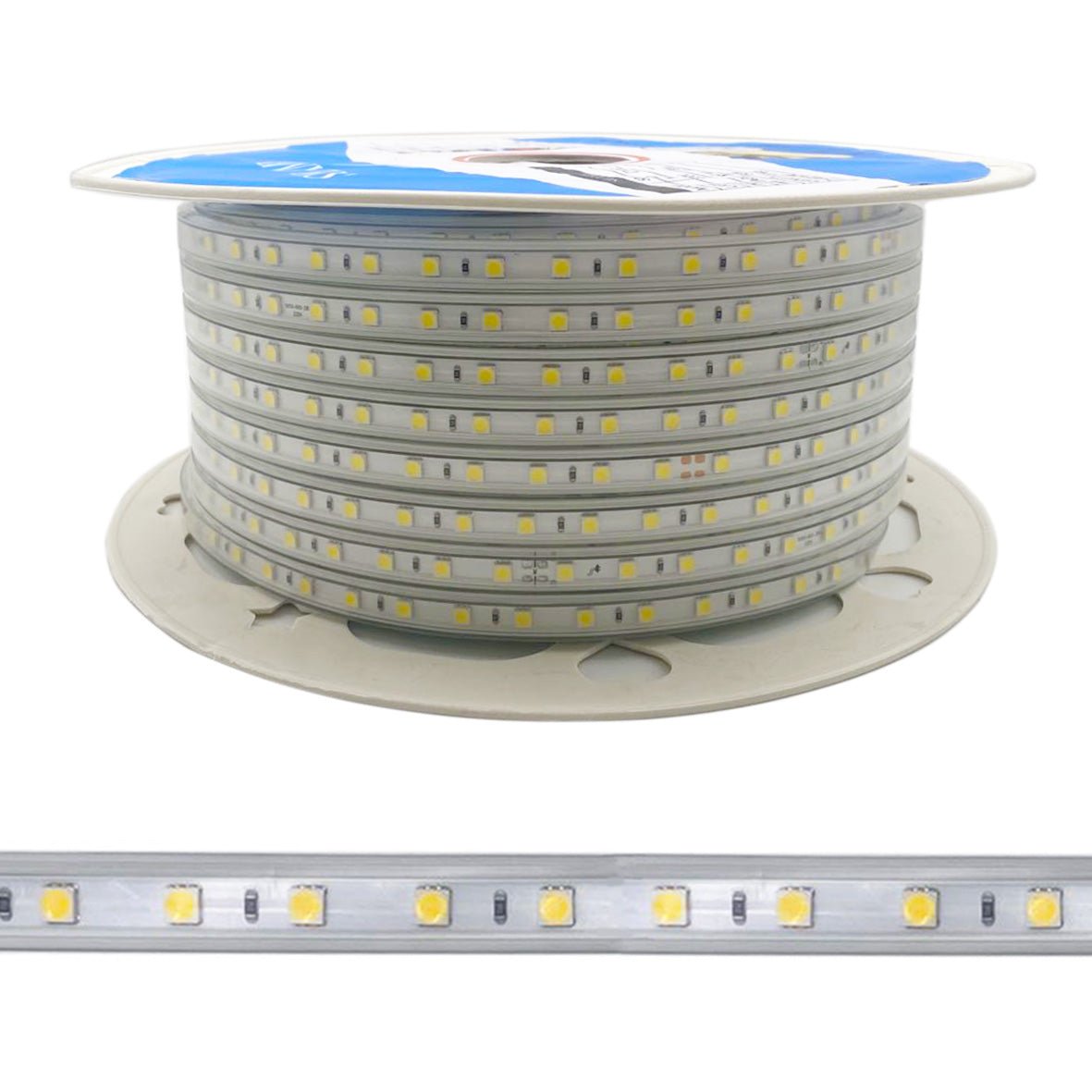 Ruban LED 220V Recoupable 5050 50M IP65 60LED/m - Silamp France