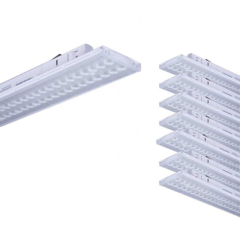 Spot Linéaire LED sur Rail Triphasé 150cm Blanc - Puissance Ajustable CCT - 3000K/4000K/6000K (Pack de 8) - Silamp France