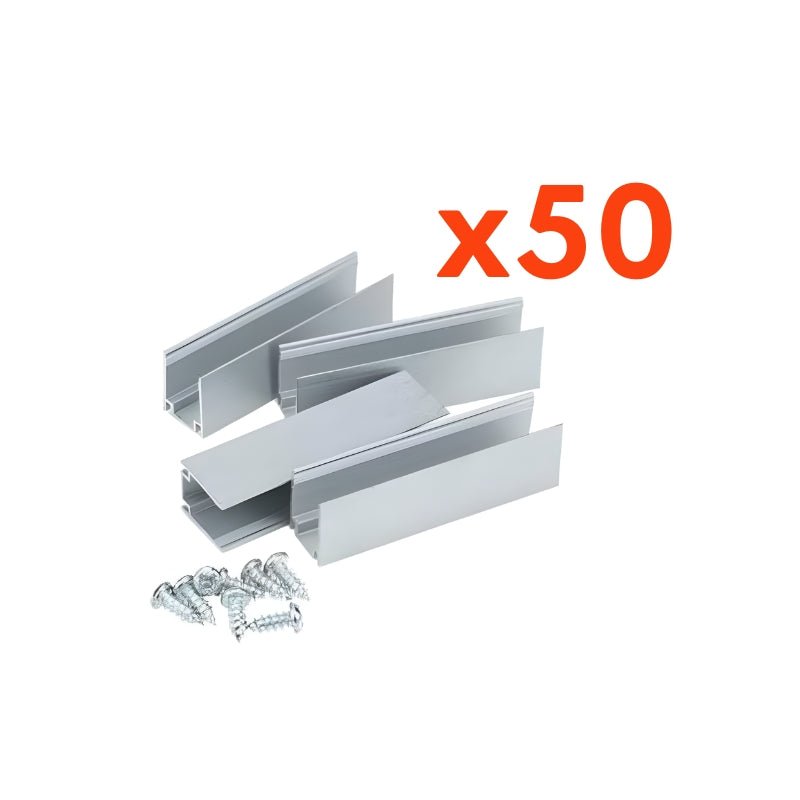 Support de Fixation Aluminium pour Néon LED Flexible 220V (Pack de 50) - Silamp France