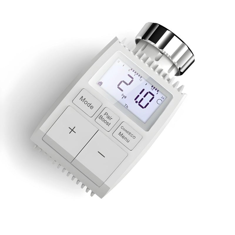 Tête Thermostatique Connectée ZigBee Universelle avec Ecran LCD (Lot de 4) - Silamp France