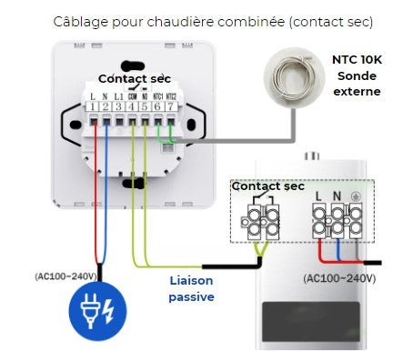 Thermostat programmable connecté Wifi pour chaudière - Silamp France