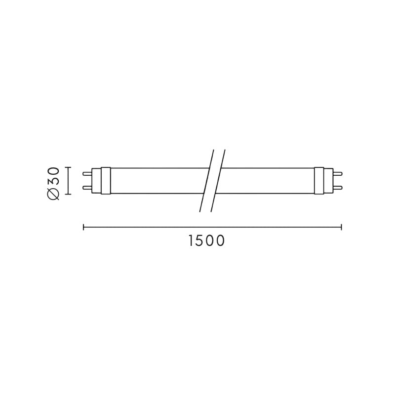 Tube LED T8 G13 150cm 22W - Alimenté 1 Côté - Silamp France