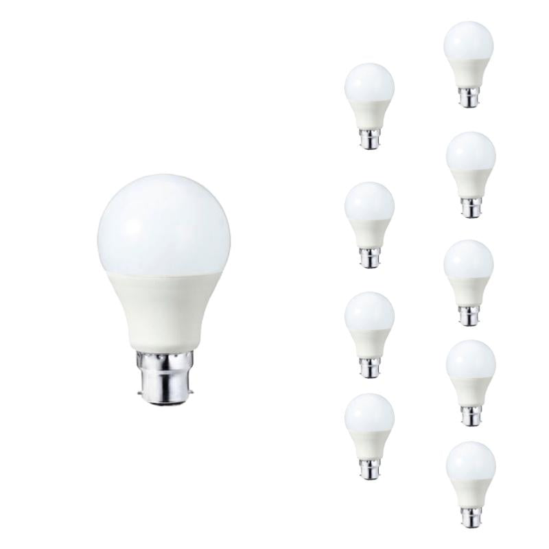 Lot de 2 Ampoules LED A60, culot B22, 10W cons. (60W eq.), lumière