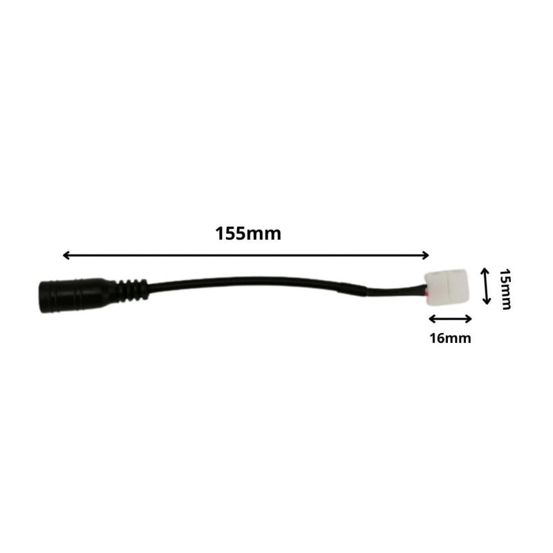 Cable connecteur rapide ruban LED avec prise Jack Femelle 12/24V
