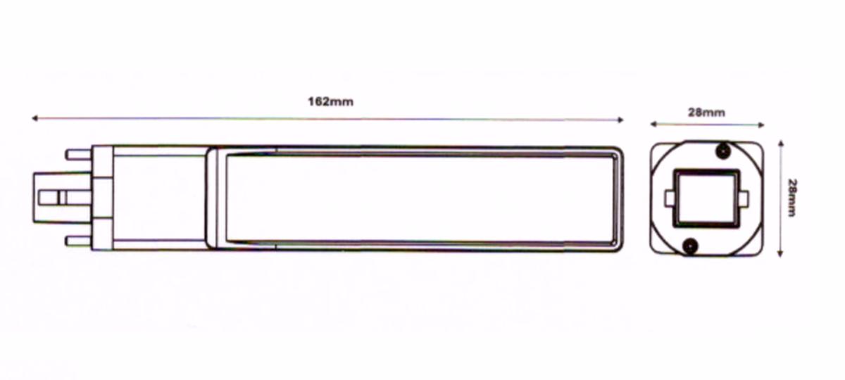 Ampoule LED G24 PL PL9 9W 220V 120° 2 Broches