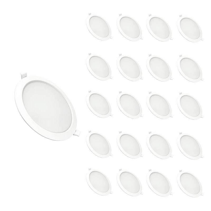 Spot LED Encastrable Rond BLANC 24W Ø225mm (Pack de 20)