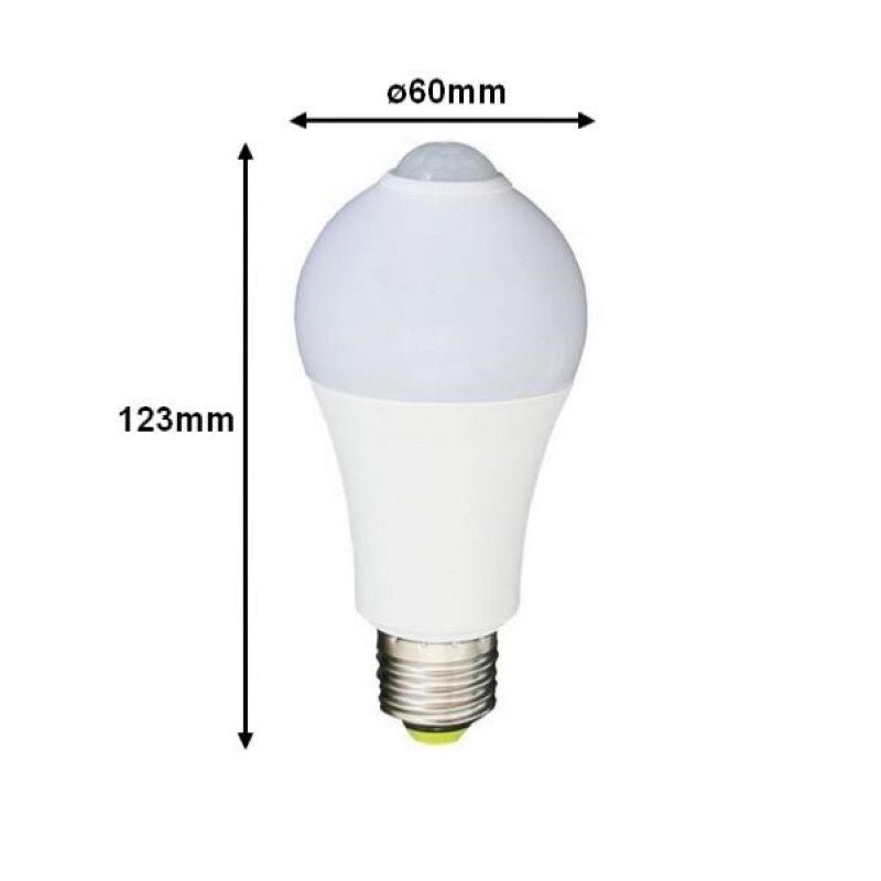 Ampoule LED E27 7W A60 avec Détecteur de Mouvement - Silamp France