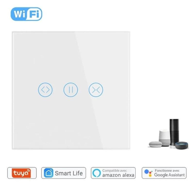 Interrupteur pour Volet Roulant Connecté Wifi Tactile Blanc - SILAMP