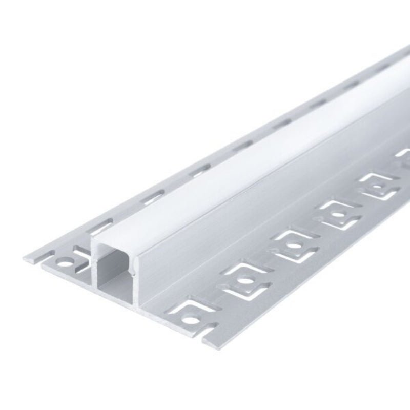 Profilé plat pour ruban LED, 2m x 2 cm, aluminium INSPIRE