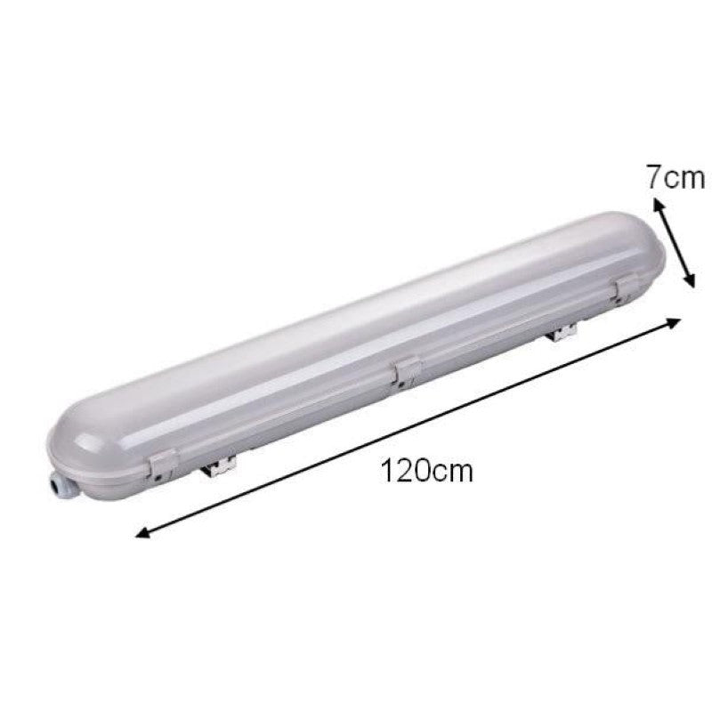 Réglette LED étanche pour Tube LED T8 120cm IP65 (boîtier vide) - SILAMP